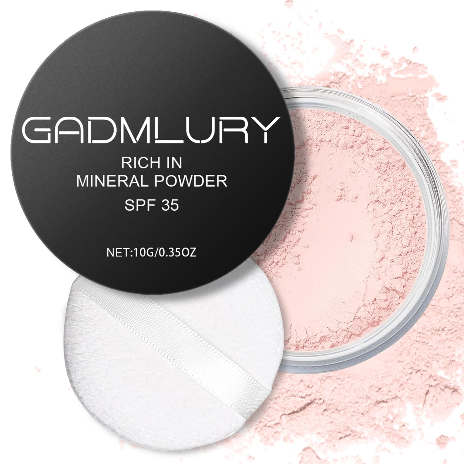 Mineral Setting Powder, SPF 35, Sunscreen Pink Face Loose Blurring FinishingPowder, Sheer Coverage, Weightless and Oil Control. Extend Base Makeup (#04 Pink Setting Makeup)-BrightBean Baby