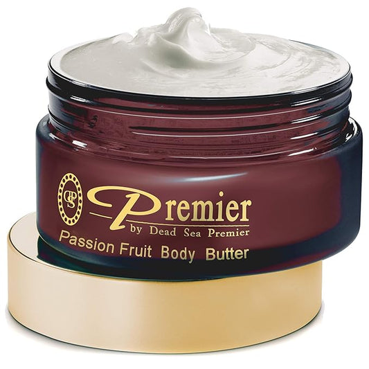Premier Dead Sea Aromatic Body Butter – Passion Fruit, Hydrating Shea Body Butter for Women & Men, Moisturizing, Firming & Anti-Aging Cream for Dry Skin, Hand & Body, 5.95 Fl.oz-BrightBean Baby