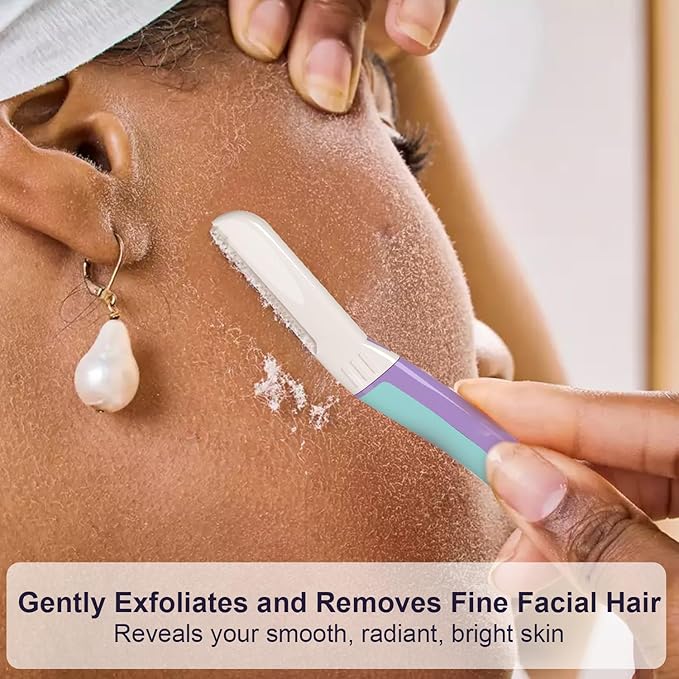 Face Razors for Women, Dermaplane Razor for Women Face, Eyebrow Razor, Dermaplaning Tool, Skin Safe Microblades, Peach Fuzz Remover (9ct, Wisteria)-BrightBean Baby