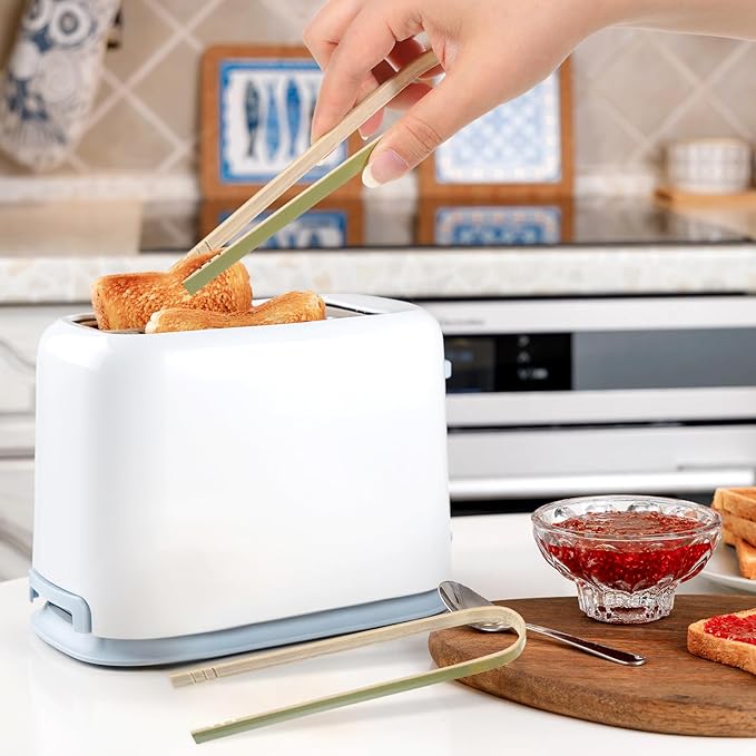 150 Pcs Bamboo Tongs Mini Tongs 5.9 Inch Long Disposable Wooden Tong Cooking Utensils for Toaster Charcuterie Catering Buffet Serving Food Home Use