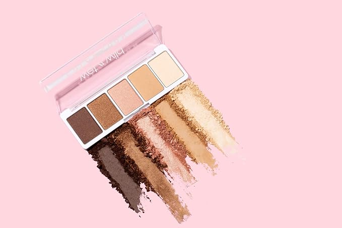 wet n wild Color Icon Eyeshadow Makeup 5 Pan Palette, Matte, Shimmer, Metallic, Long Wearing, Rich Buttery Pigment, Cruelty Free - Walking On Eggshells-BrightBean Baby
