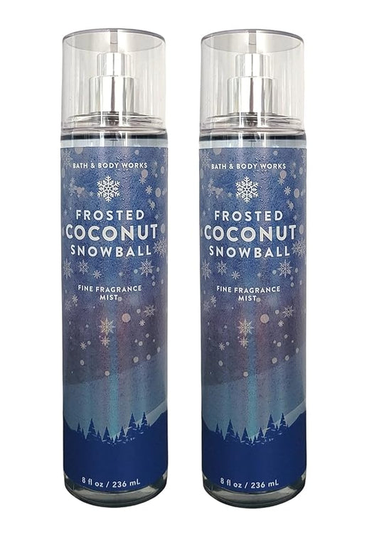 Bath & Body WorksFrosted Coconut Snowball Fine Fragrance Body Mist Gift Set - Value Pack Lot of 2-BrightBean Baby