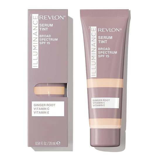 Revlon Illuminance Tinted Serum, Triple Hyaluronic Acid, Evens Out Skin Tone Over Time and Hydrates All Day, SPF 15, 117 Light Beige, 0.94 fl oz.-BrightBean Baby