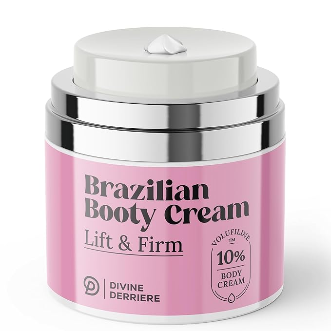 Divine Derriere Brazilian Body Butter Cream, Lift and Firm Body Cream with Volufiline Helps Reduce the Appearance of Cellulite for a Lifted and Firm-looking Derriere, Bum Bum Cream, 50ml-BrightBean Baby