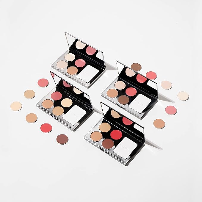 Monts & Merveilles Face Palette – Cream | Bronzer, Concealer, Contour, Blush, Setting Powder | Long Lasting | Face and Cheek Sculpting Palette | Refillable | Cruelty Free (Light to Medium Skin)-BrightBean Baby