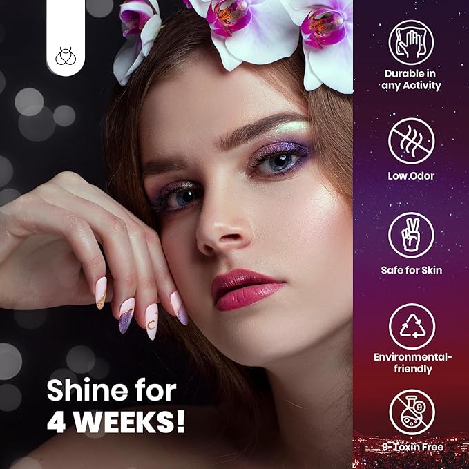 Beetles Cat Eye Gel Nail Polish Set 6 Colors Glitter Red Purple Blue Nail Polish with Magnet Spring Gel Polish Soak Off U V Led Gifts for Women Girls Salon DIY Home-BrightBean Baby