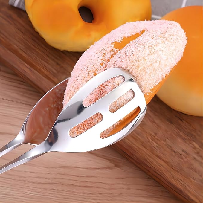 REDANT 2-Pack Metal Serving Tongs for Cooking - Scissor Handle Kitchen Tongs for Salad, Cake, Bread, Toaster & Steak - Buffet & Party Serving Utensils for Catering, Baking & Cooking (10 Inch)