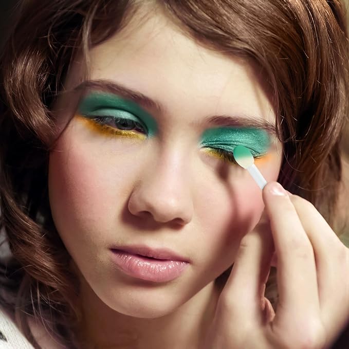 Expressions Selfie Queen Glisten & Glitter Makeup Palette 10 Color Eyeshadow Palette & Blush Makeup Novelty Beauty Set, Fold Out Compact with Mirror, Cute Makeup Kit Gifts - Washable, Non-Toxic-BrightBean Baby