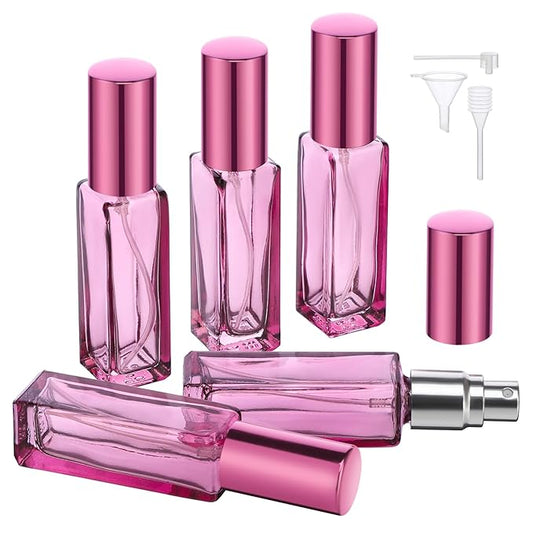 Segbeauty 5pcs Travel Refillable Atomizer, 10ML Empty Sprayer for Perfume, Mini Portable Glass Spray Bottle Dispenser for Cosmetic Accessories, Outgoing Travel Essentials-BrightBean Baby