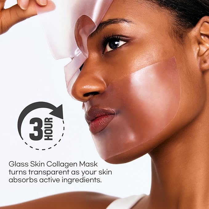 Cell Fusion C Glass Skin Collagen Mask, 1.23 oz. x 5 Sheets, Overnight Hydrogel Mask with Triple Collagen & Niacinamide, Hydrating and Plumping, Korean Skincare-BrightBean Baby