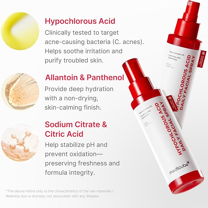 medicube Power Soothing Spray | Hypochlorous Acid Spray For All Skin Types, Delicate Skin | Daily Skin Solution & Post-Sun Care | HOCI Facial Mist for Soothing & Calming | Korean Skincare | 4.22 fl.oz-BrightBean Baby