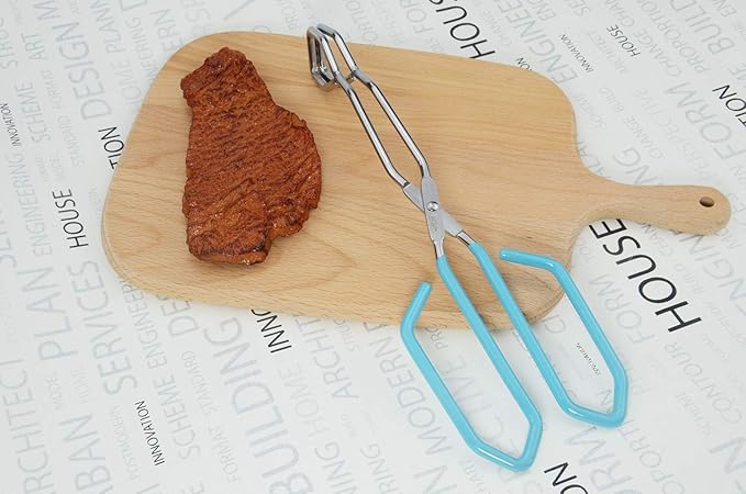 Scissor Cooking Tongs 11-Inch Stainless Steel Scissor Style Tongs, Set of 2