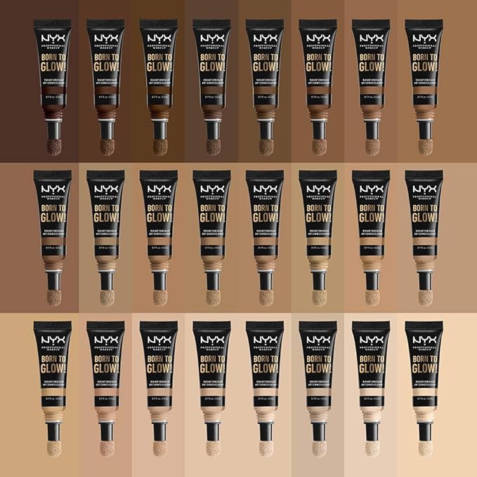 NYX PROFESSIONAL MAKEUP Born To Glow Radiant Concealer, Medium Coverage - Alabaster-BrightBean Baby