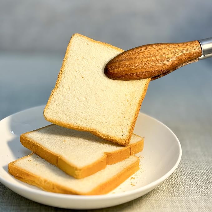 H&Zebrabro Food Tongs with Wood Tip, Salad Tong for Cooking, Serving, Grill, Kitchen Tongs Stainless Steel Handle, Kitchen Tools Set (Large)