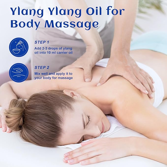 HIQILI Ylang-Ylang Essential Oil, Long-Lasting Scent for Diffuser, Perfumes, Aromatherapy, DIY - 3.38 Fl Oz-BrightBean Baby