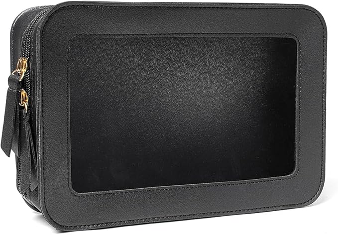 Clear Makeup Bag Small, TSA Approved Portable Toiletry Bag with Zipper Cosmetic Travel Bag Makeup Organizer Case Mini Makeup Pouch for Purse Car Organizer Bag for Women Men-BrightBean Baby