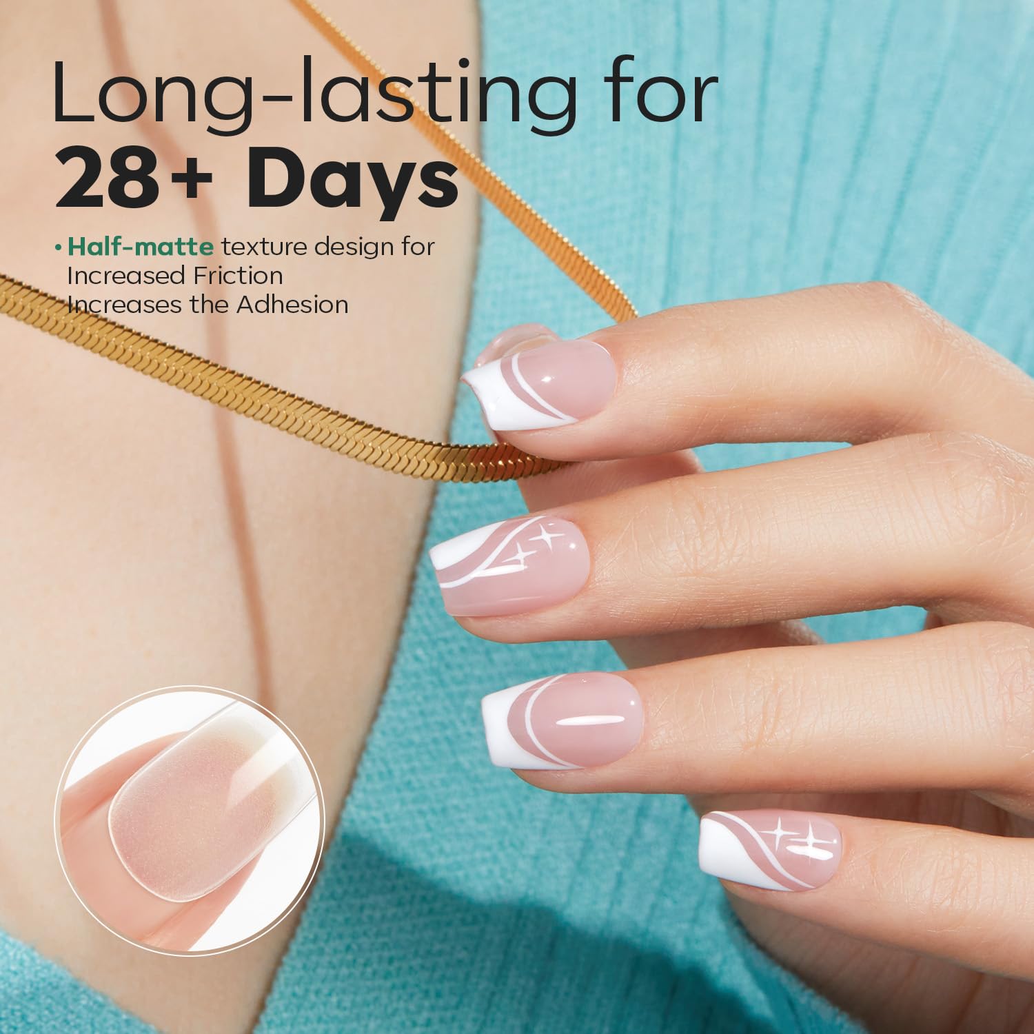 Modelones Extra Short Coffin Fake Nail Tips - 510Pcs Gel Tips Pre-shaped Half Matte Full Cover Clear Acrylic Gel Kit False Press on Nails for Extension DIY Salon 15Sizes-BrightBean Baby