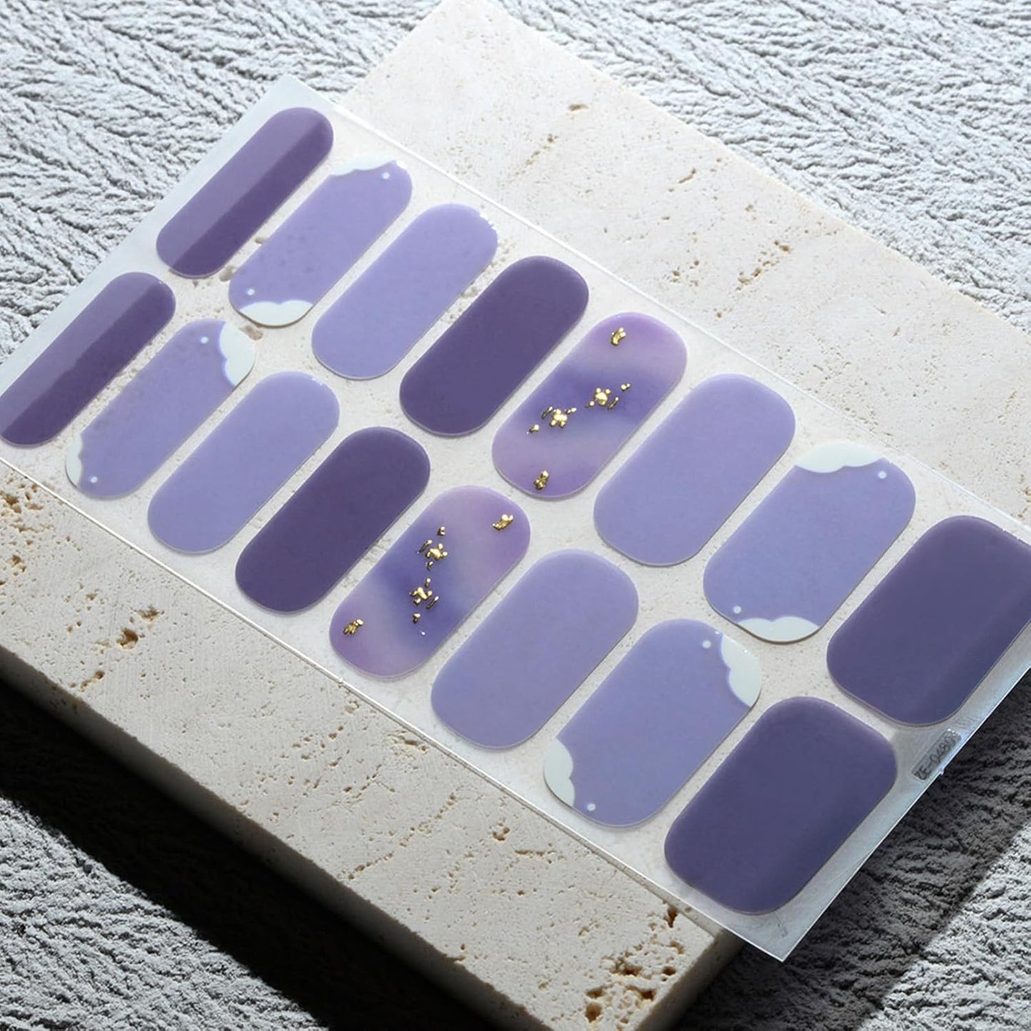 Nail Polish Strips, 32PCS Salon Quality Wraps, Long Lasting Gel Nail Stickers for Women Easy Apply& Remove (Violet Hill)-BrightBean Baby