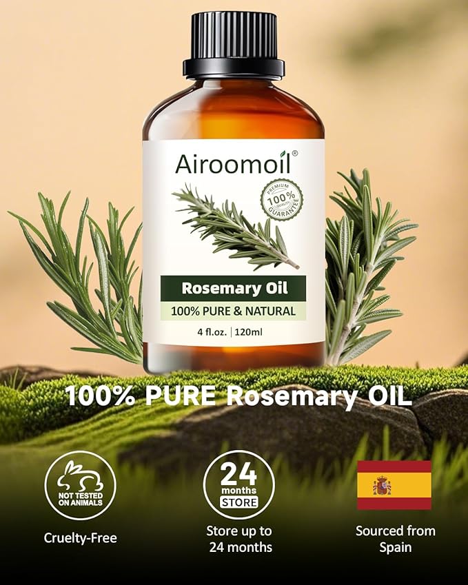 Pure Rosemary Essential Oil Hair Natural Aromatherapy Skin & Body Care Candle Making Home Fragrance Diffuser Oil 4 Fl Oz-BrightBean Baby