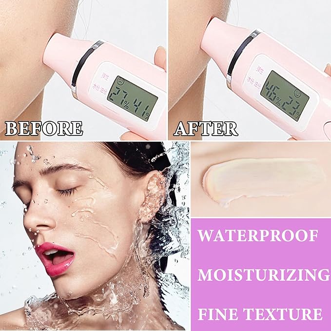 2Pcs Color Correcting Facial Serum,Isolation Cream,Pore Primer,Invisible Pore,Skin Tone Correcting,Moisturizing Concealer Foundation Face Makeup Brightening Primer Base-BrightBean Baby