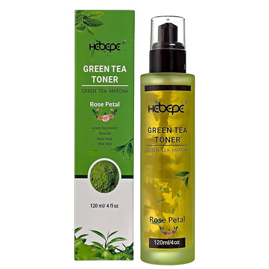 Green Tea Matcha Facial Toner with Rose Petal, Refreshing, and Soothing Face Toner, with Rose Oil, Aloe Vera,120ml-BrightBean Baby