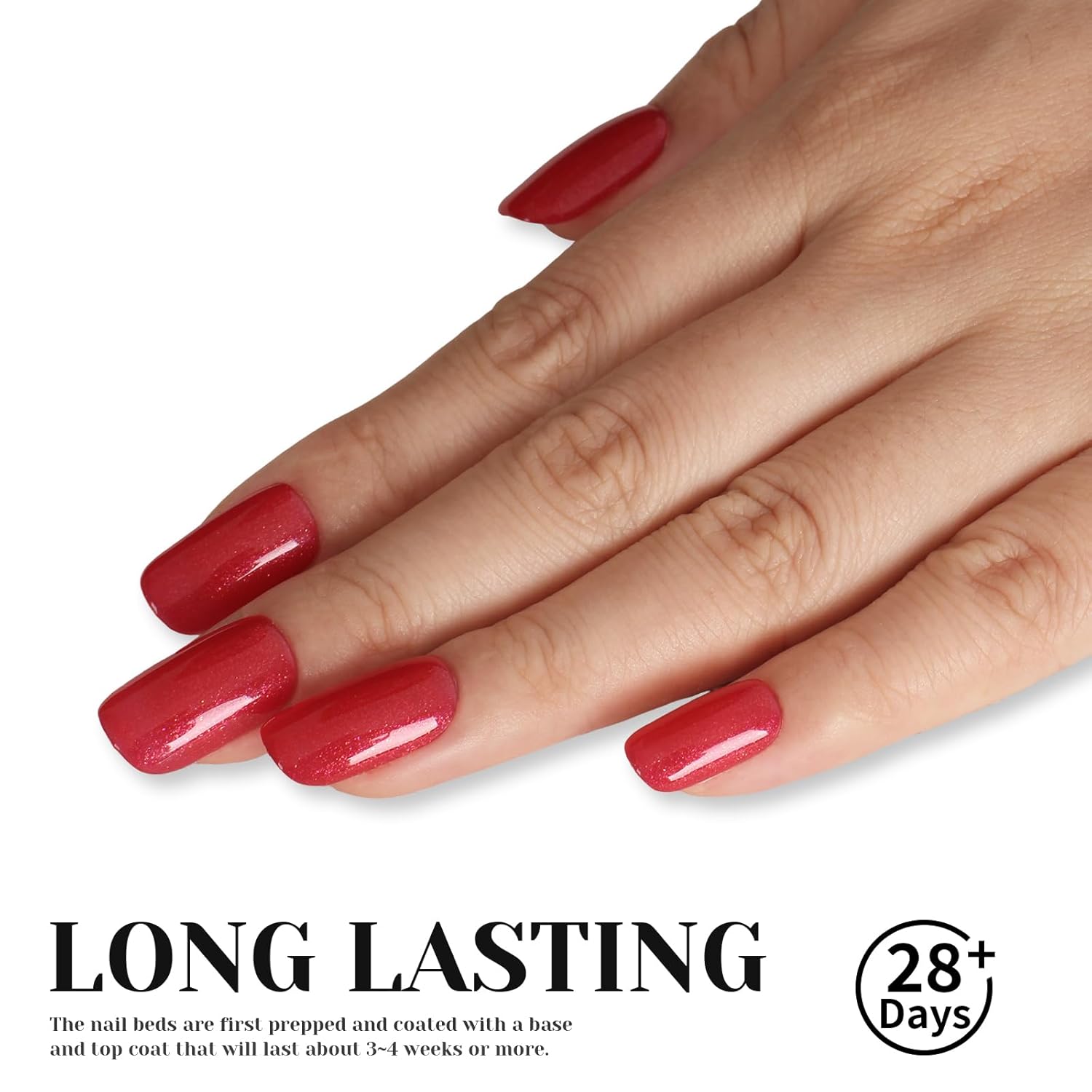 Dark Peach Glitter Gel Polish, Golden Sparkly Deep Peach Red Gel Nail Polish, 15ml UV/LED Soak Off Gel Polish for Manicure Salon or DIY Nail Art at Home - GP0093-BrightBean Baby