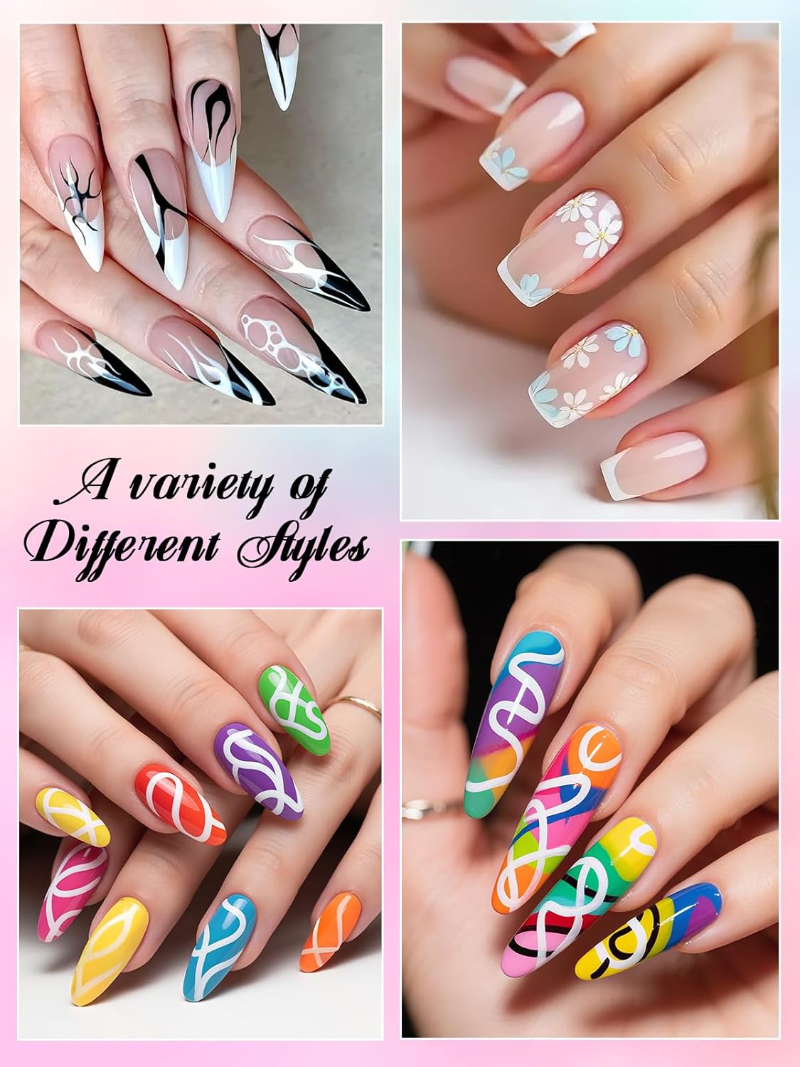 Kalolary 1PCS White Nail Art Pens，0.7mm Nail Polish Pens Quick Dry Long-last Nail Graffiti Dotting Painting Liner Nail Art Markers for DIY Nail Art Design-BrightBean Baby