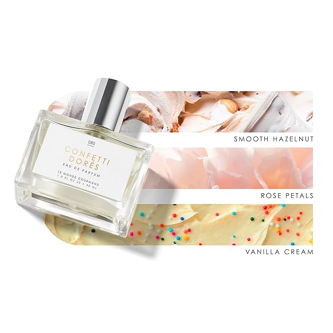 Le Monde Gourmand Confetti Dorés Eau de Parfum- 1 fl oz (30ml) - Birthday Cake, Vanilla, Rose Perfume Notes-BrightBean Baby