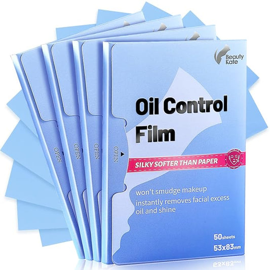 Great Absorbent Oil Blotting Sheets for Face - 10% Larger Oil Control Film 4pk/200 Makeup Friendly Blotting Paper for Oily Skin, High-Performance, Tear-proof Oil Absorbing Tissues-BrightBean Baby