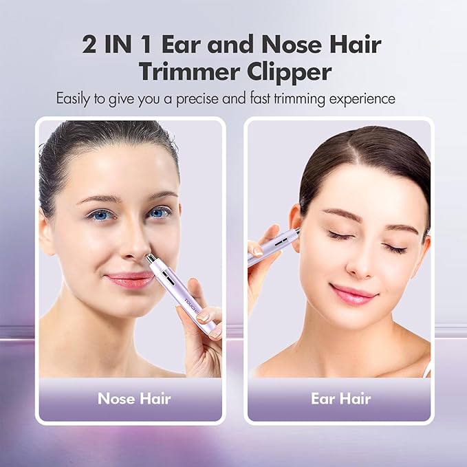 TOUCHBeauty Battery Powered Ear and Nose Hair Trimmer for Women, Portable Battery Powered Trimmer, Mini Painless Design for Sensitive Skin, Easy Clean & Travel Friendly-BrightBean Baby