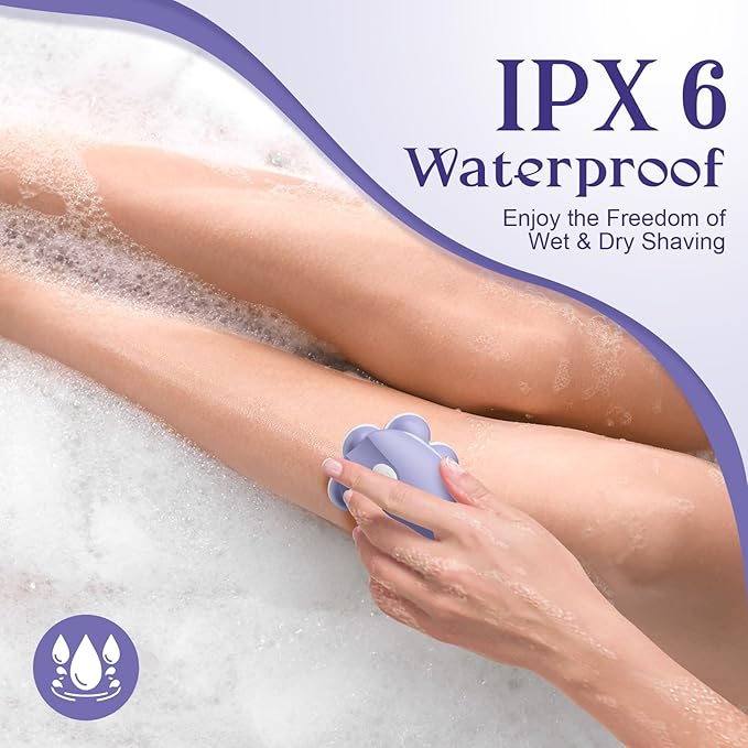 7D Electric Razor for Women: Fast & Painless Full-Body Shaver for Legs & Face – Waterproof Hair Remover with Light & Travel Cover – Wet/Dry Use, Smooth Close Shave, Birthday Mother’s Gift-BrightBean Baby