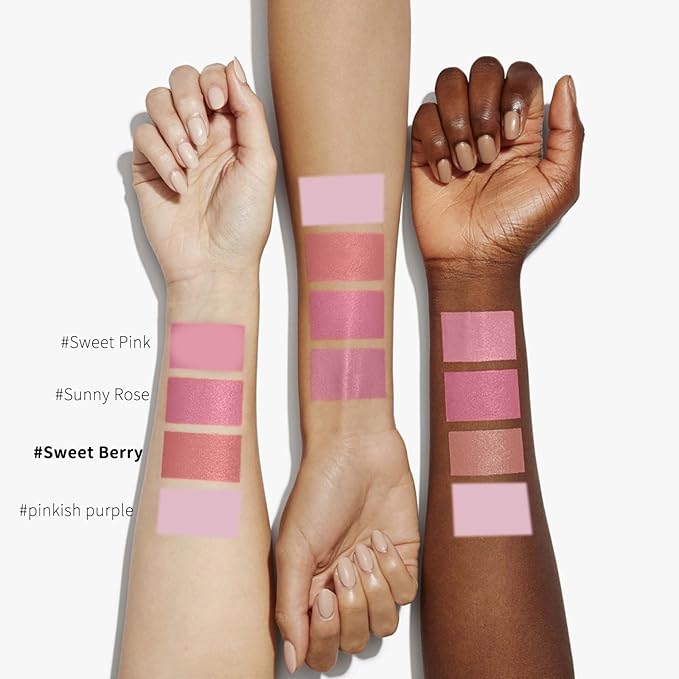 Face Blush Foundation Natural Brightening Silky Moisturizing Sodium Hyaluronate Bakery Crafted Glittering Powder-BrightBean Baby