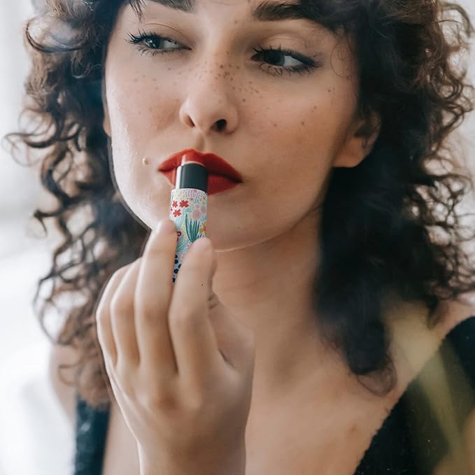 6 Pack Compact Clip-On Chapstick Holder Premium Release Clip Neoprene Sleeve Lip Balm with Clip Fits Most Standard Lip Balm, Large-BrightBean Baby