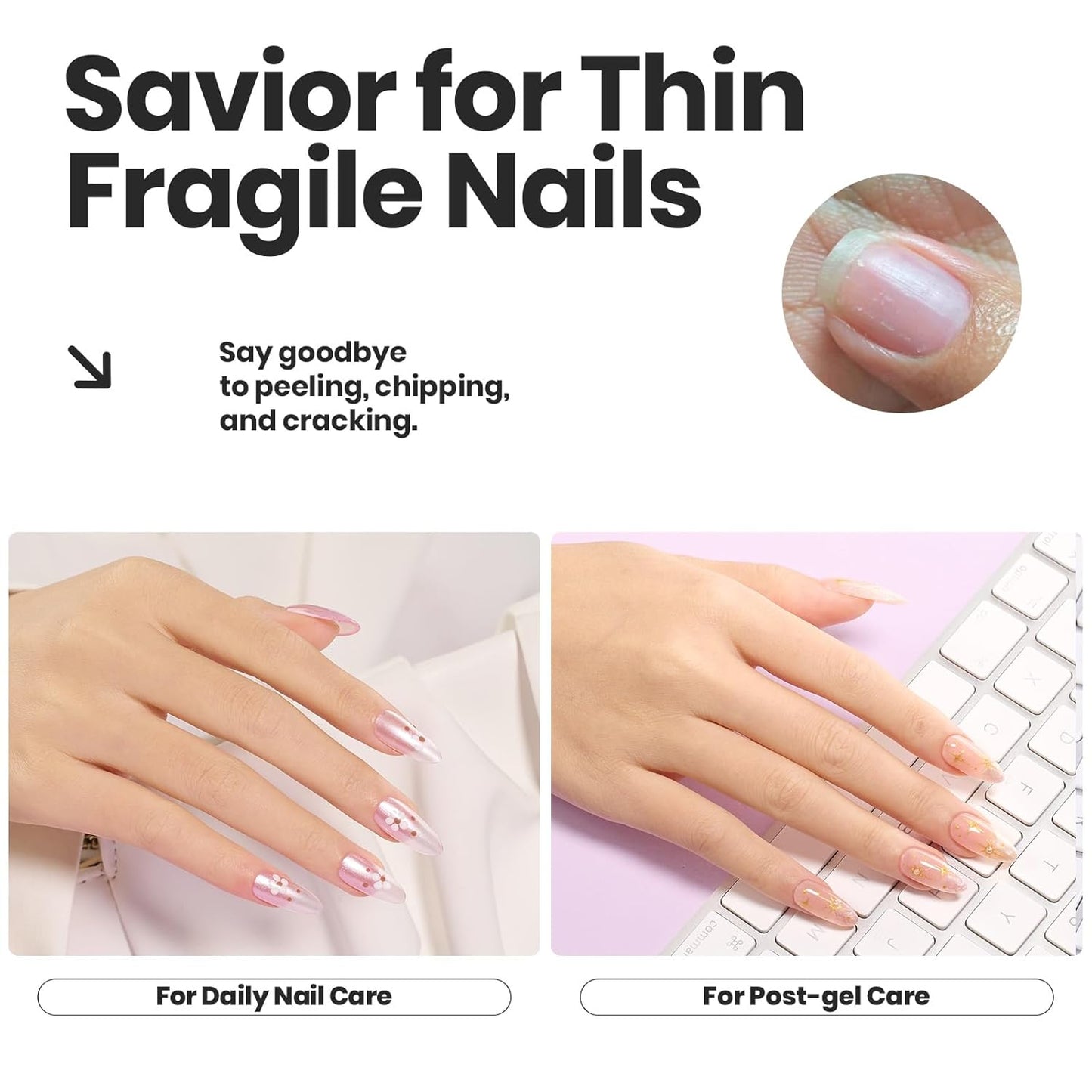 Beetles Pearl Nail Polish Set 6 Colors 15 ML Quick-drying Shimmer Glitter Pearl White Pink Blue Mermaid Nail Polish Kit, Spring Pastel Iridescent DIY Manicure Gift for Women-BrightBean Baby