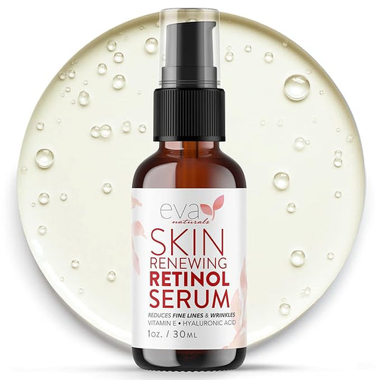 Retinol Serum for Face with Hyaluronic Acid & Vitamin E - For Anti-Aging, Fine Lines, Wrinkles, Resurfacing, Acne Marks and Scars, Skin Brightening, Dark Spot Correction Night Serum - 1oz-BrightBean Baby