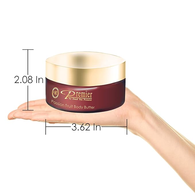 Premier Dead Sea Aromatic Body Butter – Passion Fruit, Hydrating Shea Body Butter for Women & Men, Moisturizing, Firming & Anti-Aging Cream for Dry Skin, Hand & Body, 5.95 Fl.oz-BrightBean Baby