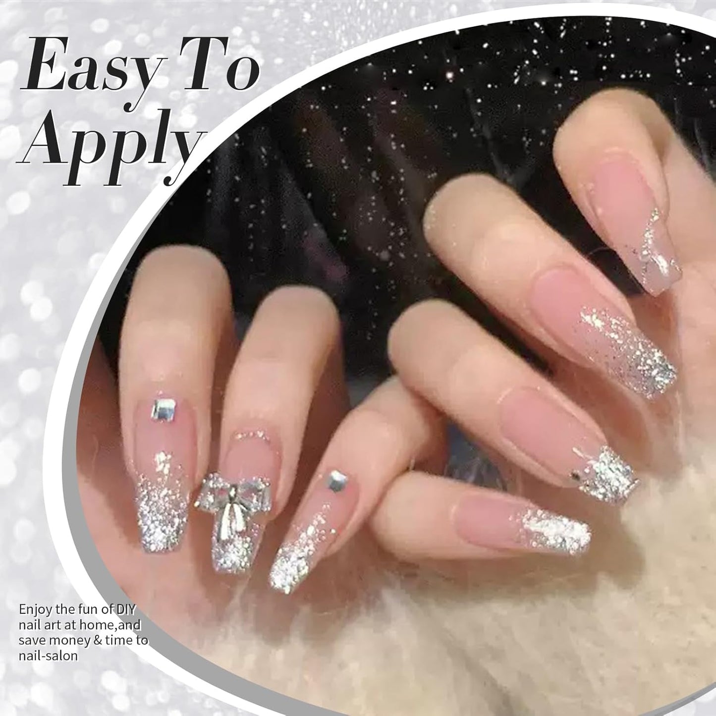 Born Pretty Cat Magnetic Eye Gel Nail Polish, Silver Platinum Cat Magnetic Gel, Sparkle Glitter Magnetic Soak Off U v Nail Gel Diy Art Manicure Nail Salon Varnish 15ML-BrightBean Baby