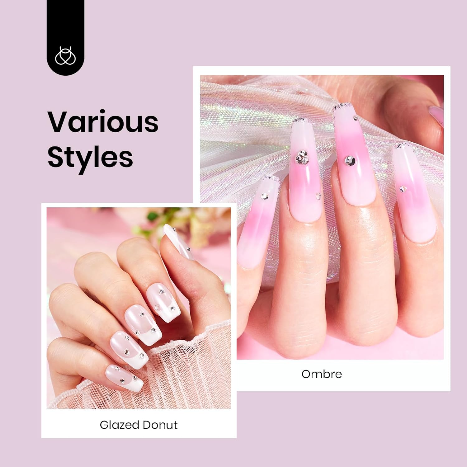 Beetles Nude Gel Nail Polish - 15ml Nude Purple Jelly Gel Polish Neutral Nail Polish Nail Concealer Sheer Translucent Effect Soak Off UV French Nail Art Manicure Salon DIY Gifts for Women-BrightBean Baby