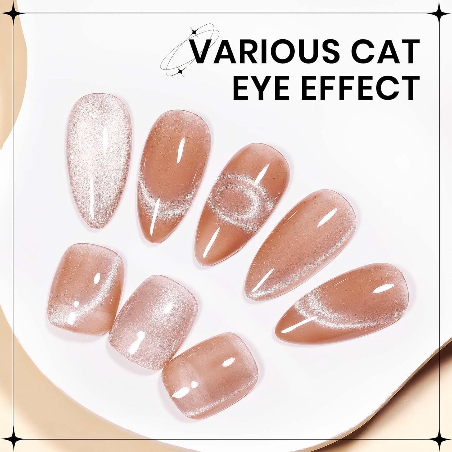 10ml Cat Eye Gel Nail Polish with Magnetic Nail Polish Gel for Home Manicure Nails DIY-BrightBean Baby