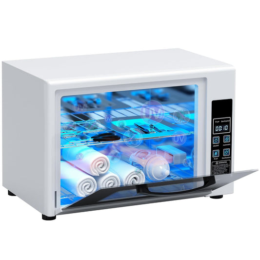 YOTAN 15L Nail Tool Cleaner with Timer Setting, High Capacity Cleaning Cabinet, Multi-Functional Manicure Cleaning Box for Spa Beauty Home Metal Tools, Mobile Phone, Baby Toy, White-BrightBean Baby