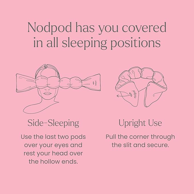 Nodpod Gentle Pressure Sleep Mask | Patented Light Blocking Design for Sleeping, Traveling & Relaxation - Blush Pink-BrightBean Baby