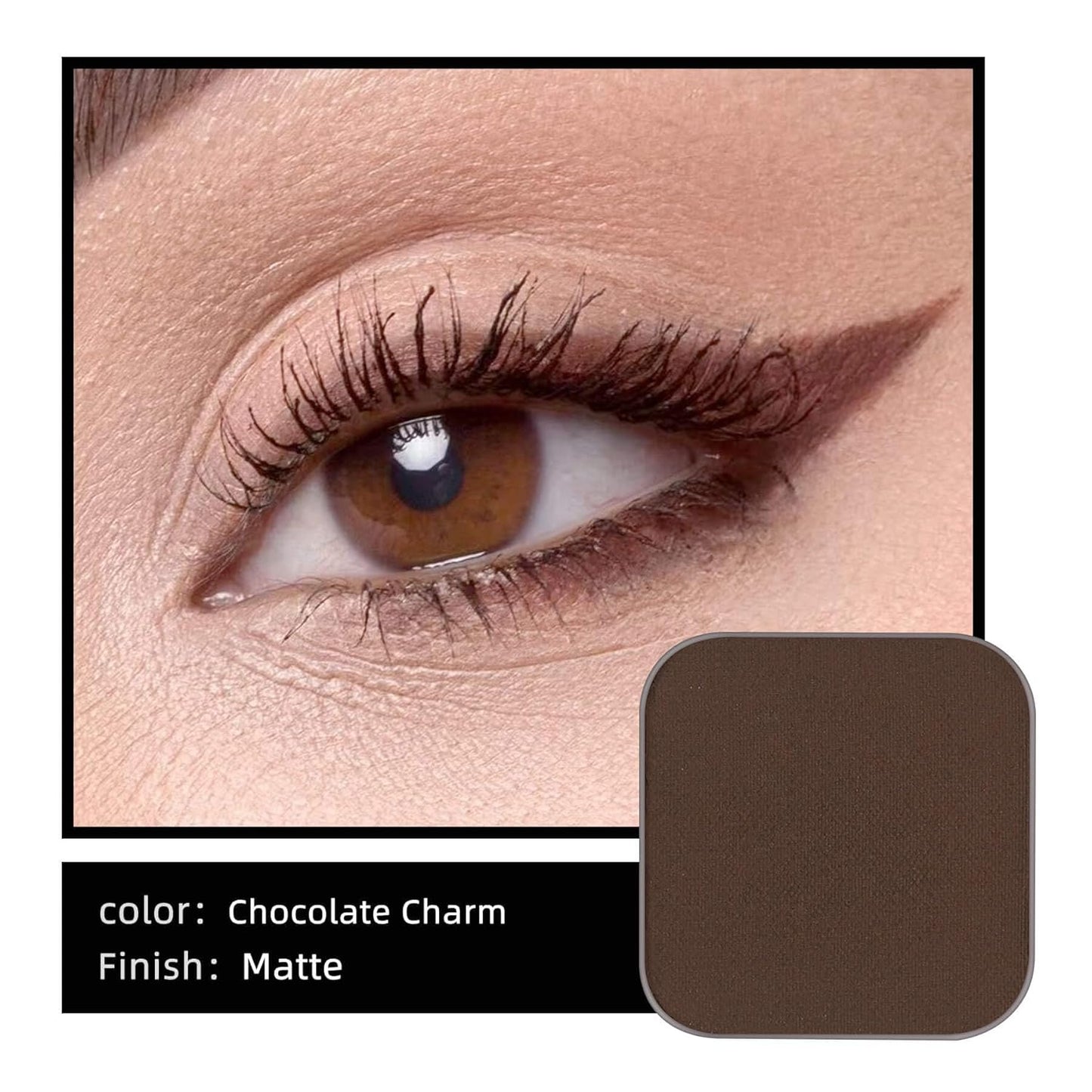 Magnetic Single Matte Eyeshadow with Metal Pan, powder eyeliner smokey eye dark shadow palette, Base Eyeshadow Powder for DIY Empty Magnetic Palette (Chocolate Charm)-BrightBean Baby