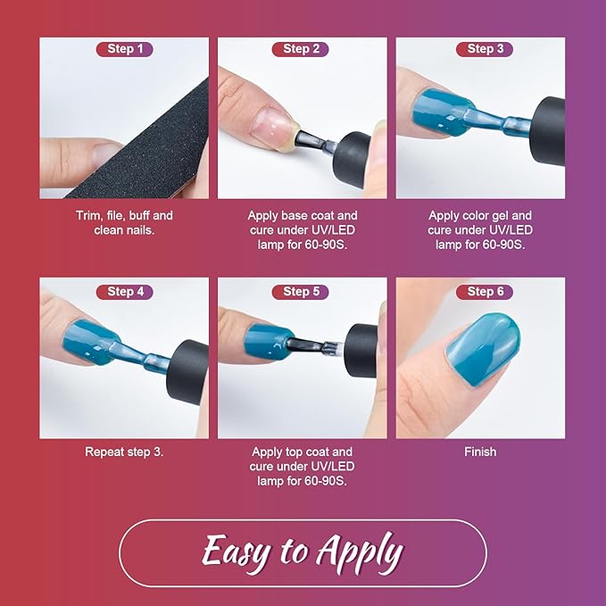 JODSONE Gel Nail Polish Kit with U V Light 32 Colors Gel Polish Set Soak Off Nail Kit Nail Art Salon or Home DIY Manicure Tools Gifts for Women-BrightBean Baby