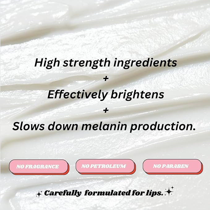 Potent brightening Lip Balm for dark lips & smokers lips, kojic acid, alpha arbutin, niacinamide, licorice, vitamin A, Carefully formulated for lips.-BrightBean Baby