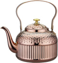 SANQIAHOME Antique 1.2L (40Oz) Stainless Steel Teapot with Infuser copper