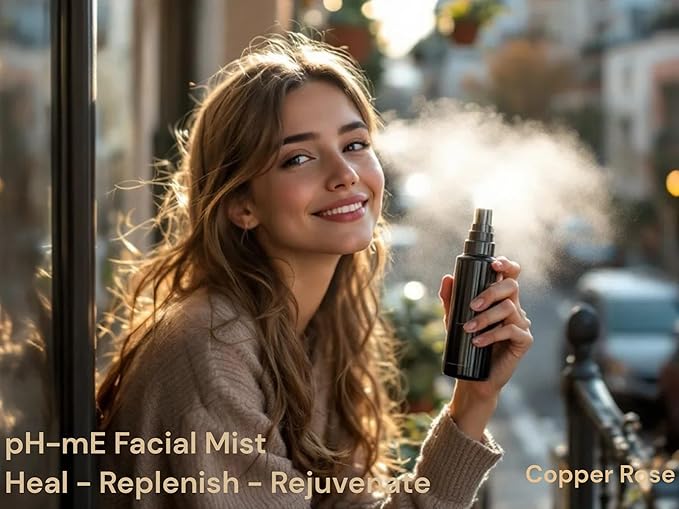 Hydrating Cleaning Face Mist, Copper Rose, Pure, Natural, Organic Ingredients Helps your Skin Reduce Wrinkles, Fine Lines, Inflammation, Acne, for Clear Beautiful Skin (2oz)-BrightBean Baby