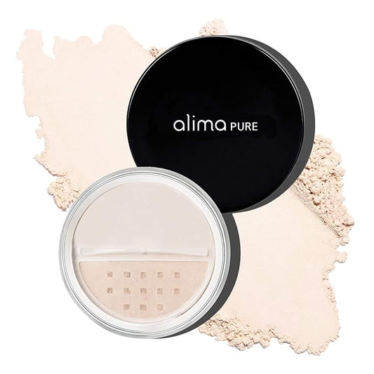 Alima Pure Matte Foundation Loose Mineral Powder Foundation Makeup, Loose Powder Makeup Oil Free Talc Free Powder, Natural Makeup Mineral Foundation Full Coverage Natural Foundation Powder .15 oz/4.5g-BrightBean Baby