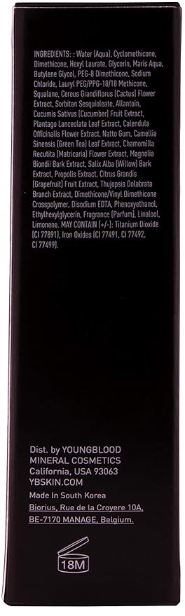 Youngblood Mineral Cosmetics Liquid Mineral Foundation, Golden Sun (Old Version) | Full Coverage Mineral Lightweight Makeup | Vegan, Cruelty Free, Paraben Free-BrightBean Baby