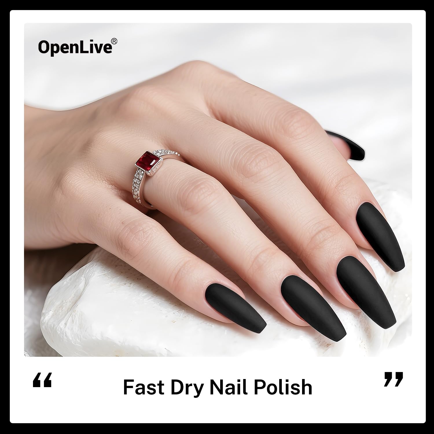 16.5ml Black Nail Polish Large Volume Quick Drying Nail Polish, Fast Drying and Long Lasting Color Nail Art DIY Home Manicure Gift for Women-BrightBean Baby