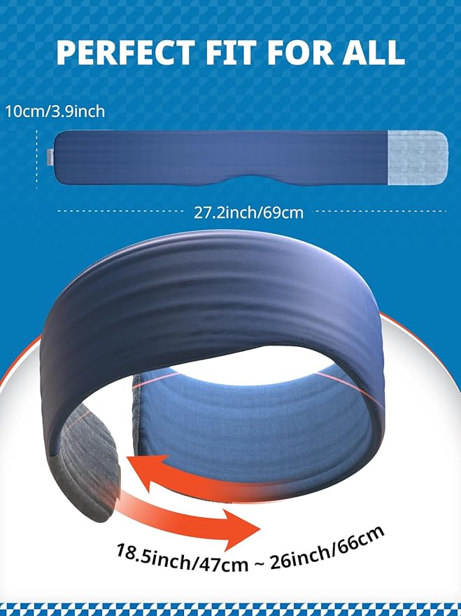 Sleep Mask, Eye Mask for Sleeping, Upgrade Ultra-Soft Blackout Eye Cover for Women Men, Wider Adjustable Strap for Side Sleeper, Travel, Nap, Yoga, Relief Eye, Blue-BrightBean Baby